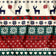 Baumwollstoff - Skandinavischer Weihnachtsrentier Grün