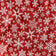 Baumwollstoff - Weihnachts-Schneeflocken Rot