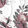 Baumwollstoff - Protea-Blume, bordeaux
