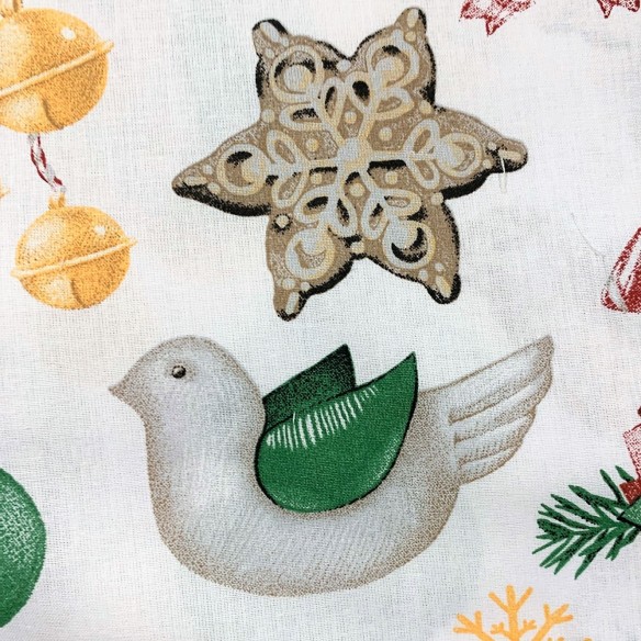 Baumwollstoff - weihnachtliche schaukelpferd weiß