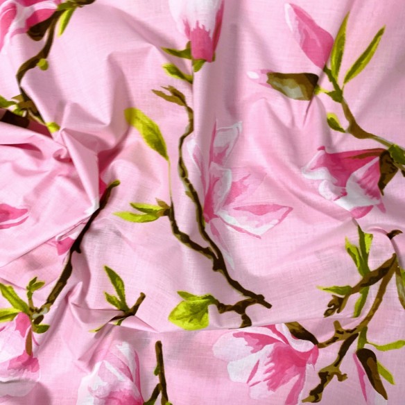 Baumwollstoff 220 cm - Rosa Magnolie