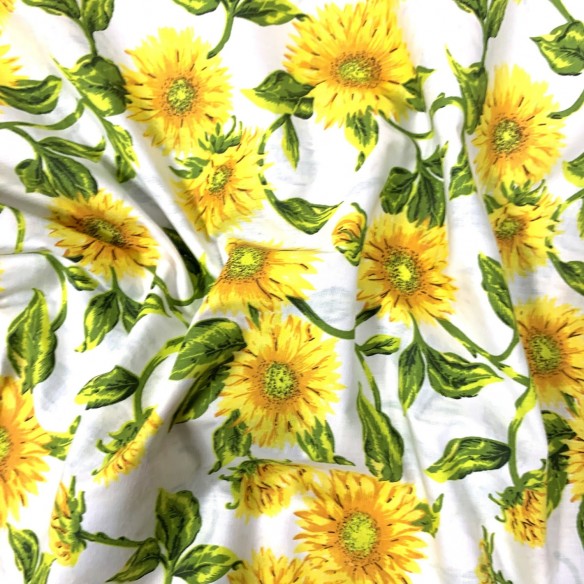 Baumwollstoff 220 cm - Sonnenblumen