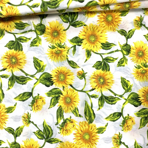 Baumwollstoff 220 cm - Sonnenblumen