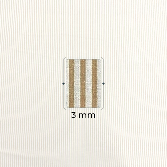 Baumwollstoff - Beige Streifen 3 mm