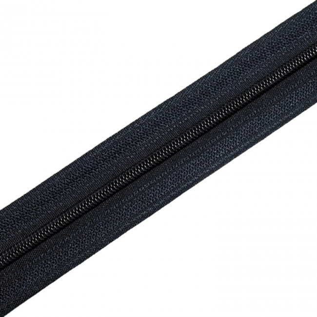 schwarze Reißverschlussband - 3 cm