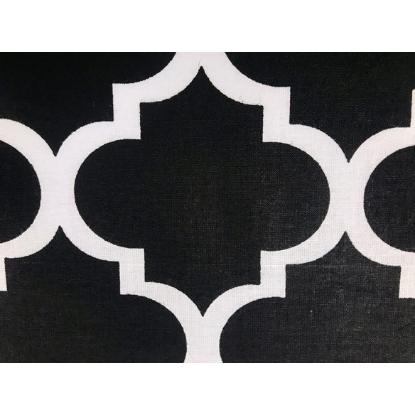 Baumwollstoff - schwarzes marokkanisches Muster