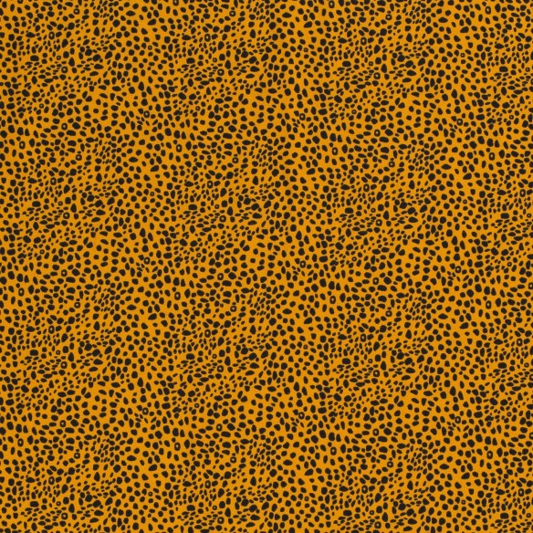 Single Jersey bedruckt - Leopardmuster, orange
