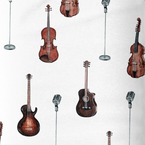 Satinbaumwolle - Violine, Gitarre und Mikrofon
