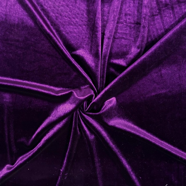 Samt - elastischer Velours - violett