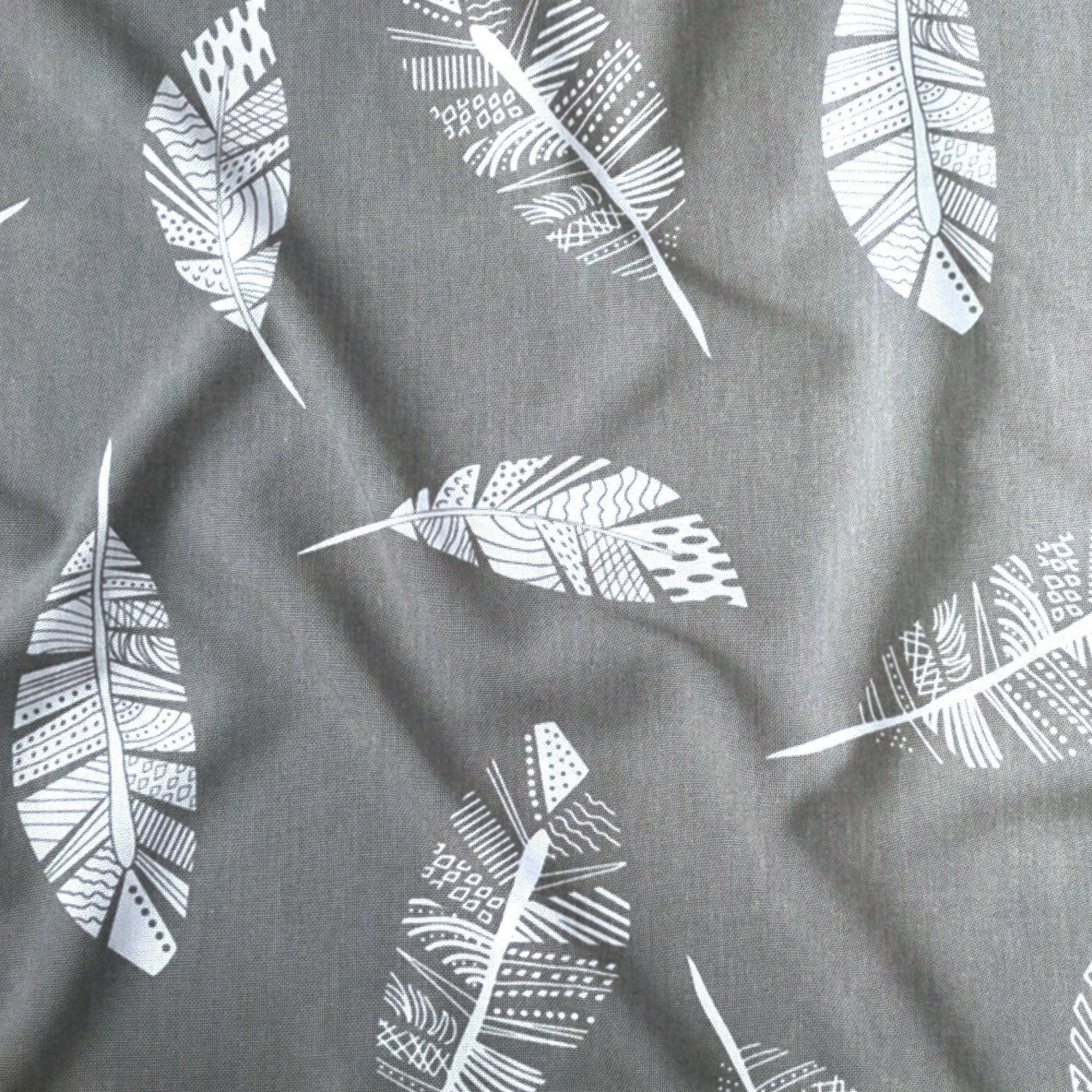 Cotton fabrics with feathers