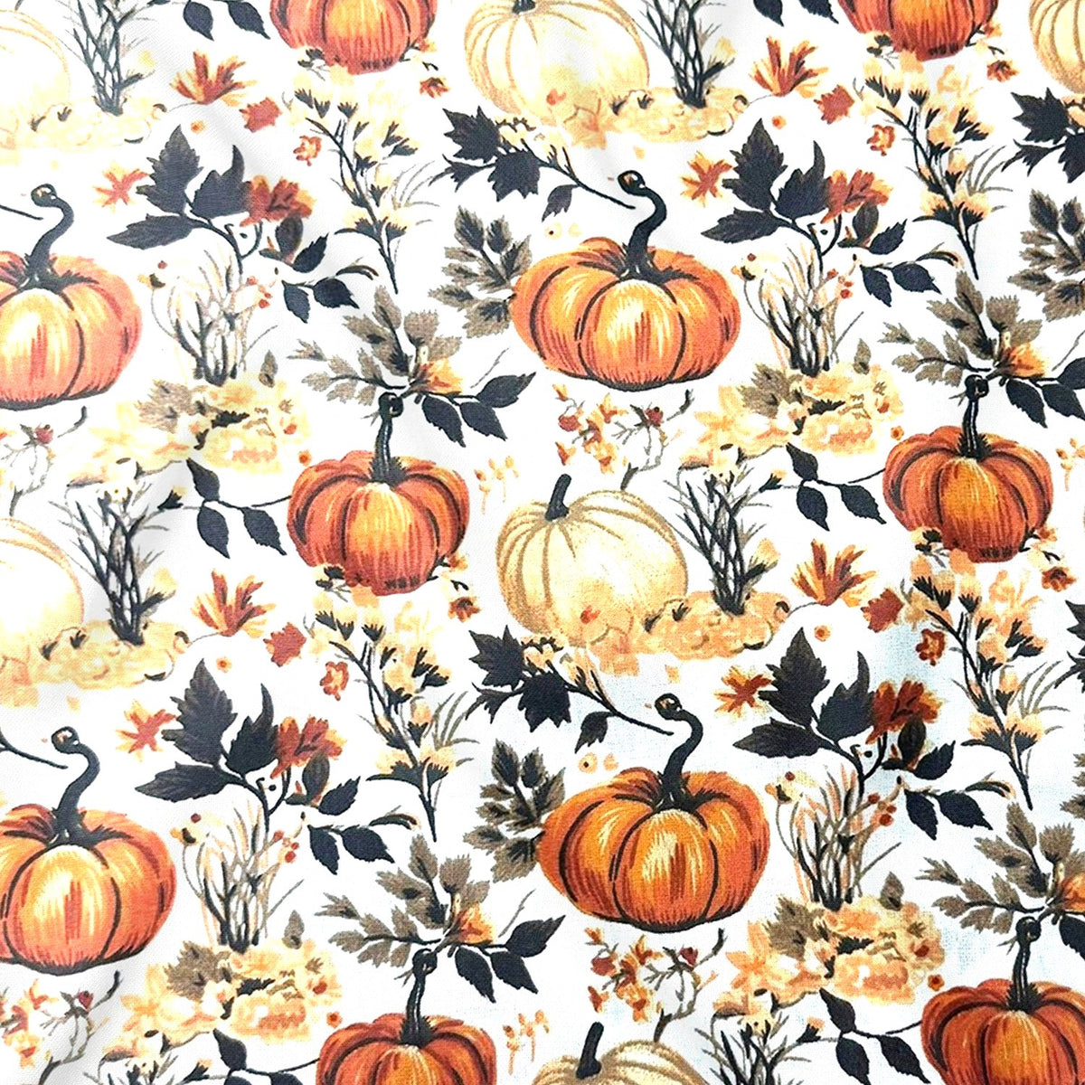 Cotton Fabric - Pumpkin farm