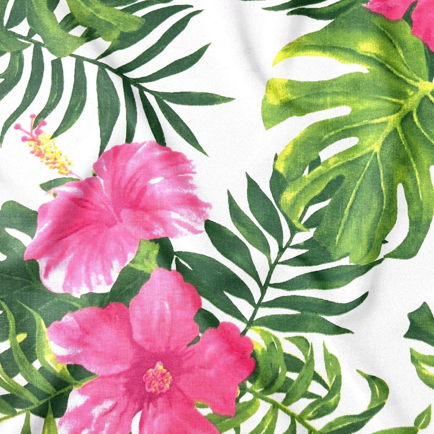Baumwollstoff - Monstera Jungle Rose