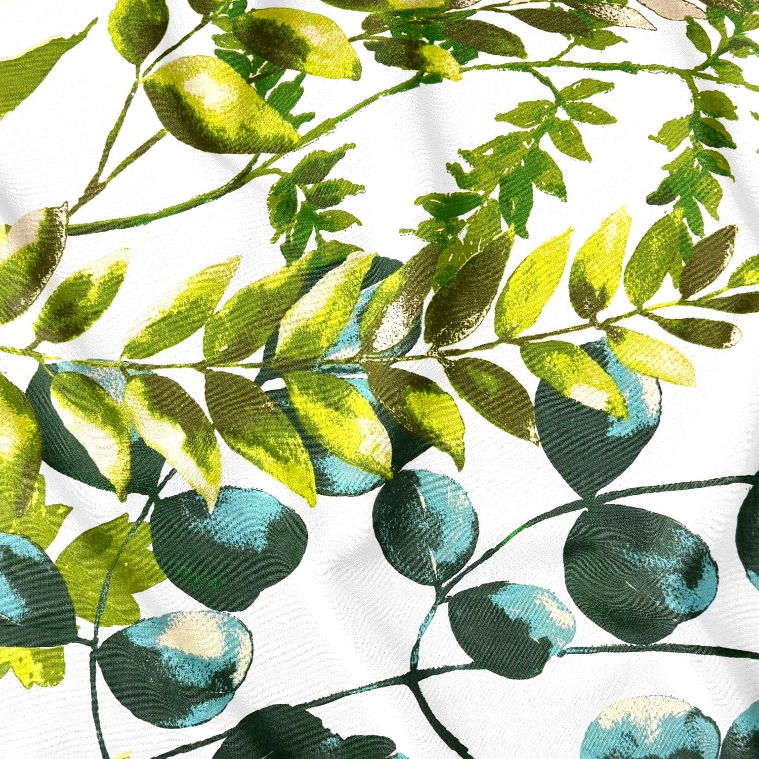 Baumwollstoff - Herbarium auf Weiß