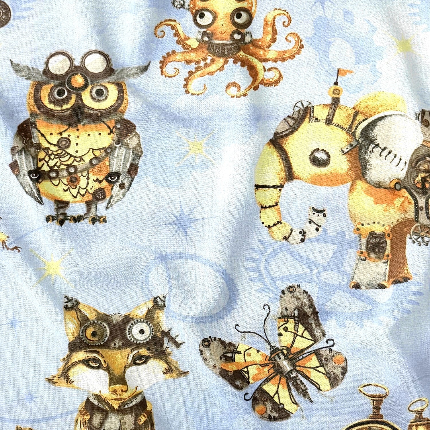 Baumwollstoff - Steampunk Explorers