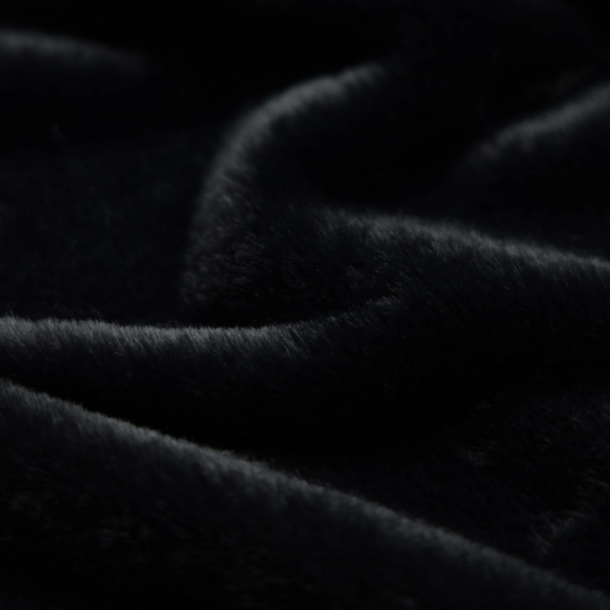 Gesstrickter Kaninchenfellstoff - Schwarz