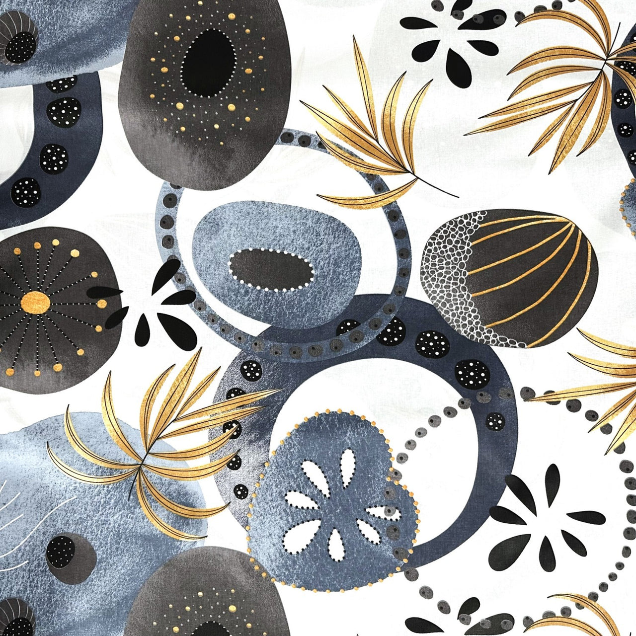 Cotton Fabric - Abstraction Gray