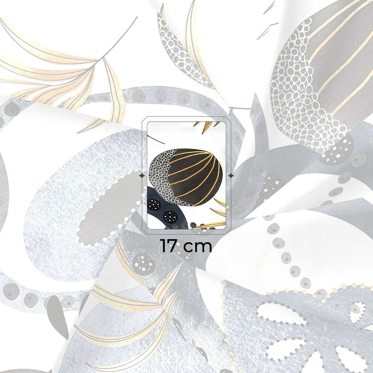 Cotton Fabric - Abstraction Gray