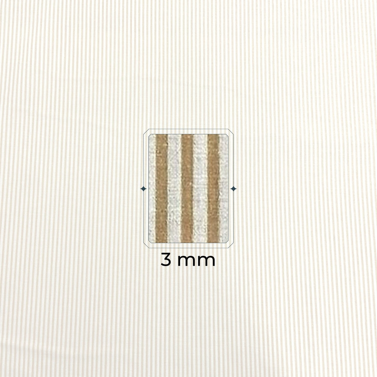 Cotton Fabric - Beige Stripes 3 mm