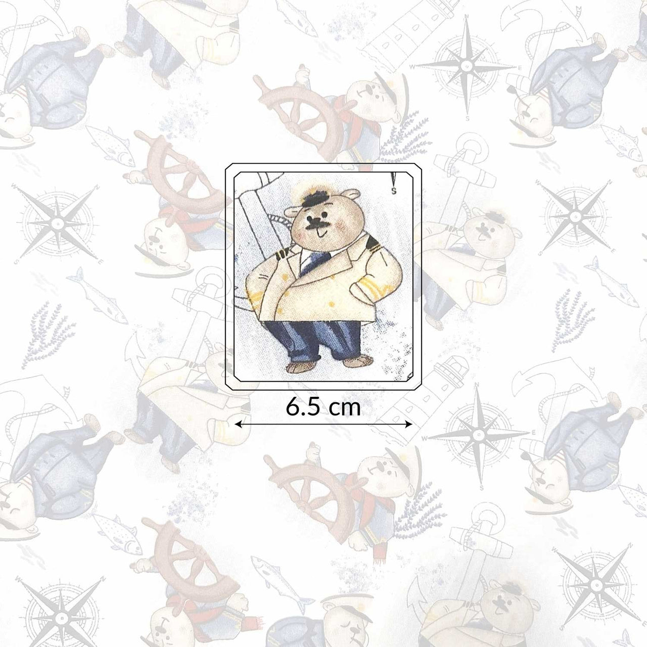 Cotton Fabric - Captain Teddy Bear