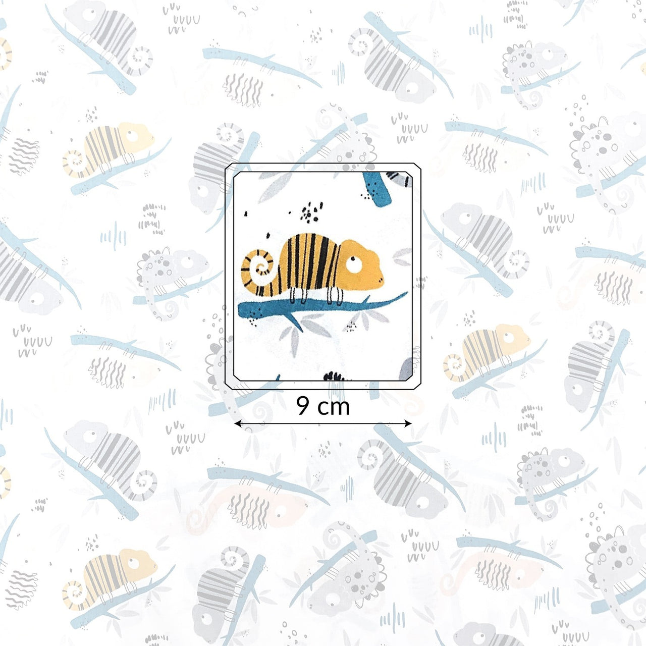 Cotton Fabric - Chameleon, Blue