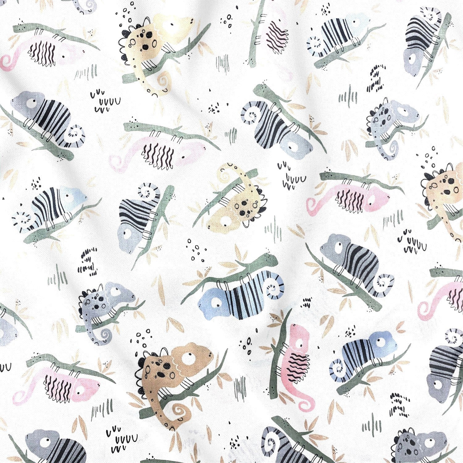 Cotton Fabric - Chameleon, Pink