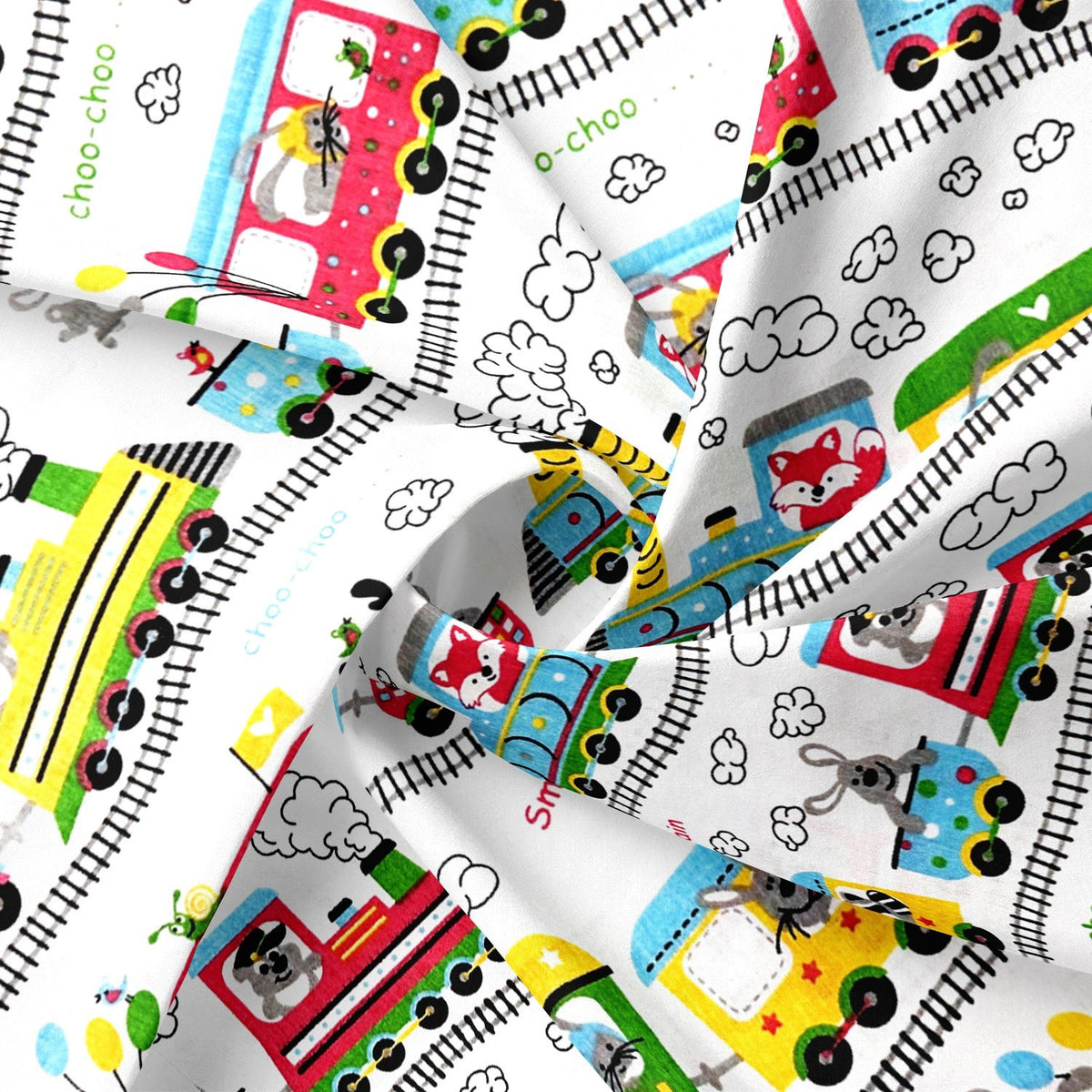 Cotton Fabric - Choo-choo