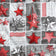 Baumwollstoff - Weihnachts-Patchwork, Rot