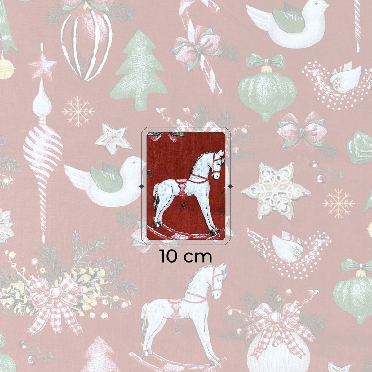 Cotton Fabric - Christmas rocking red