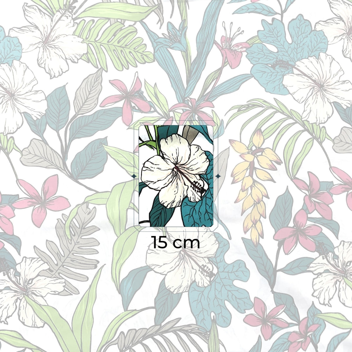 Cotton Fabric - Colorful Botany, Gray