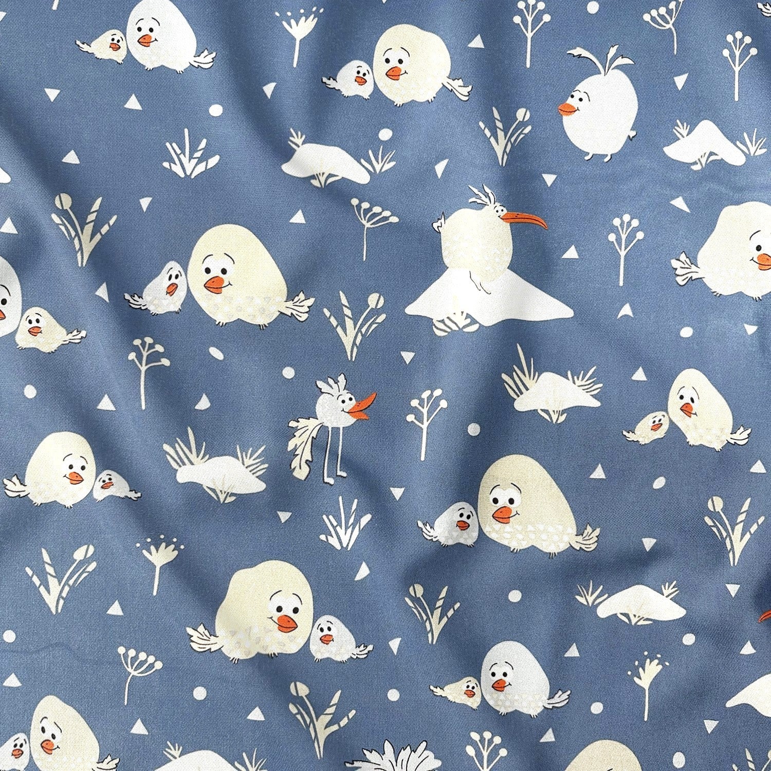 Cotton Fabric - Fluffy Birds