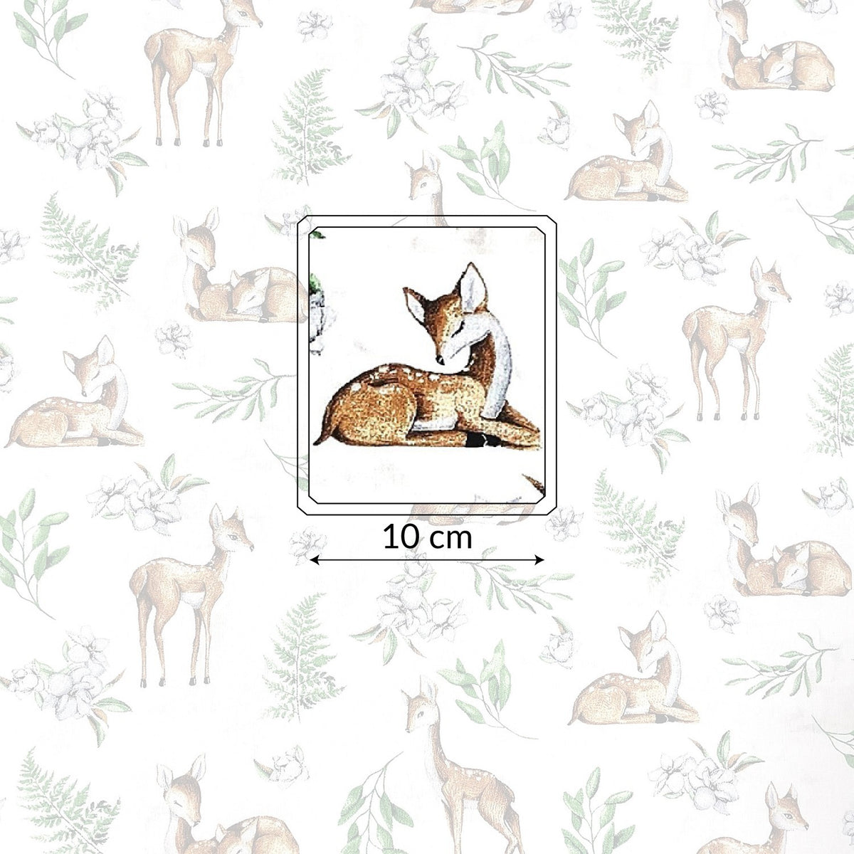 Cotton Fabric - Forest Animals Deer