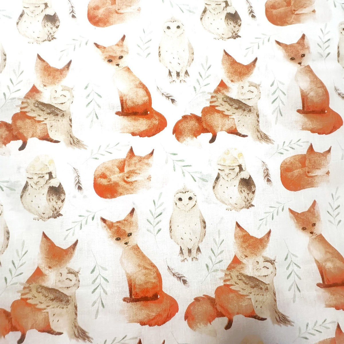 Cotton Fabric - Fox and Owl