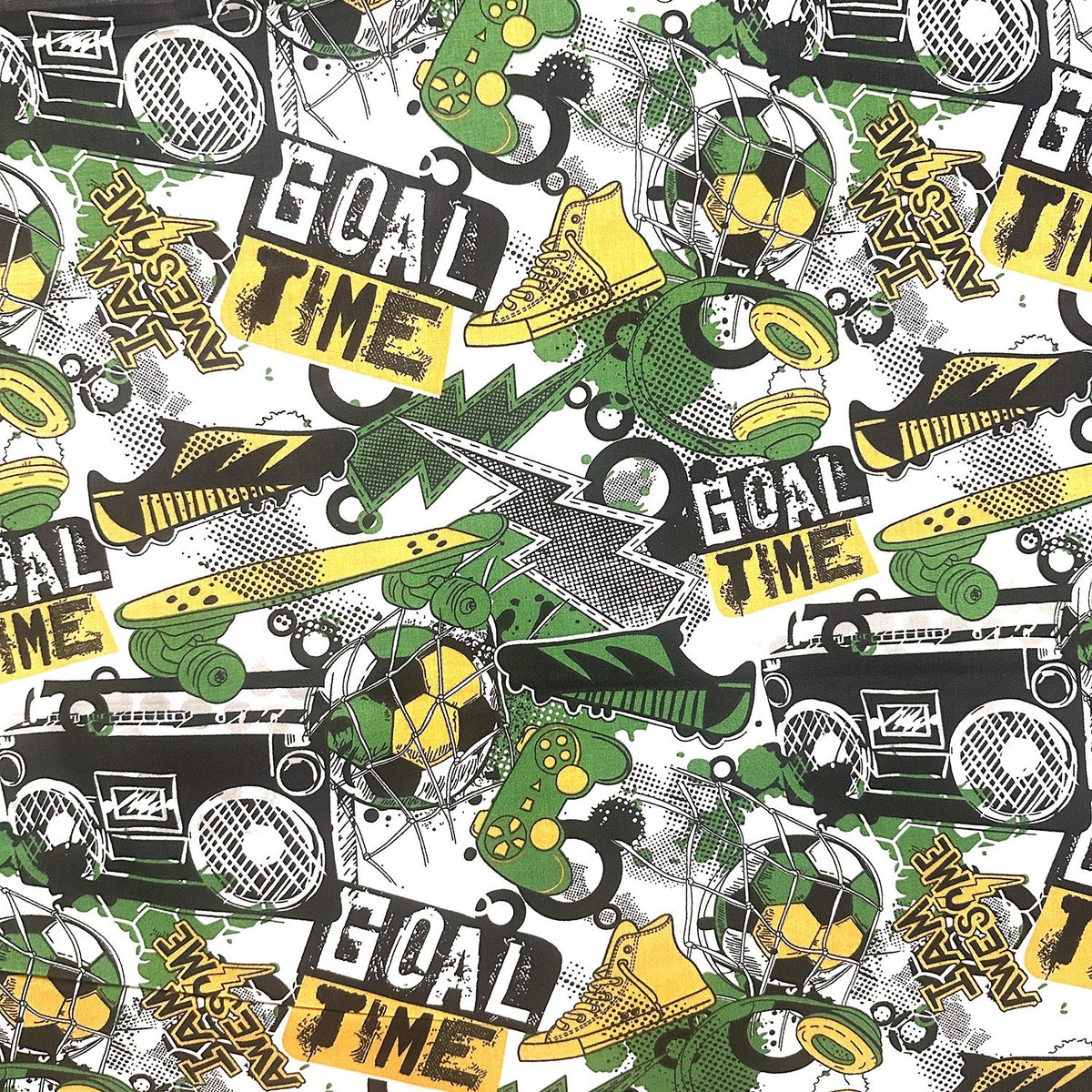 Cotton Fabric - Goal !