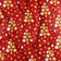 Baumwollstoff - Goldene Weihnachtsbäume Rot