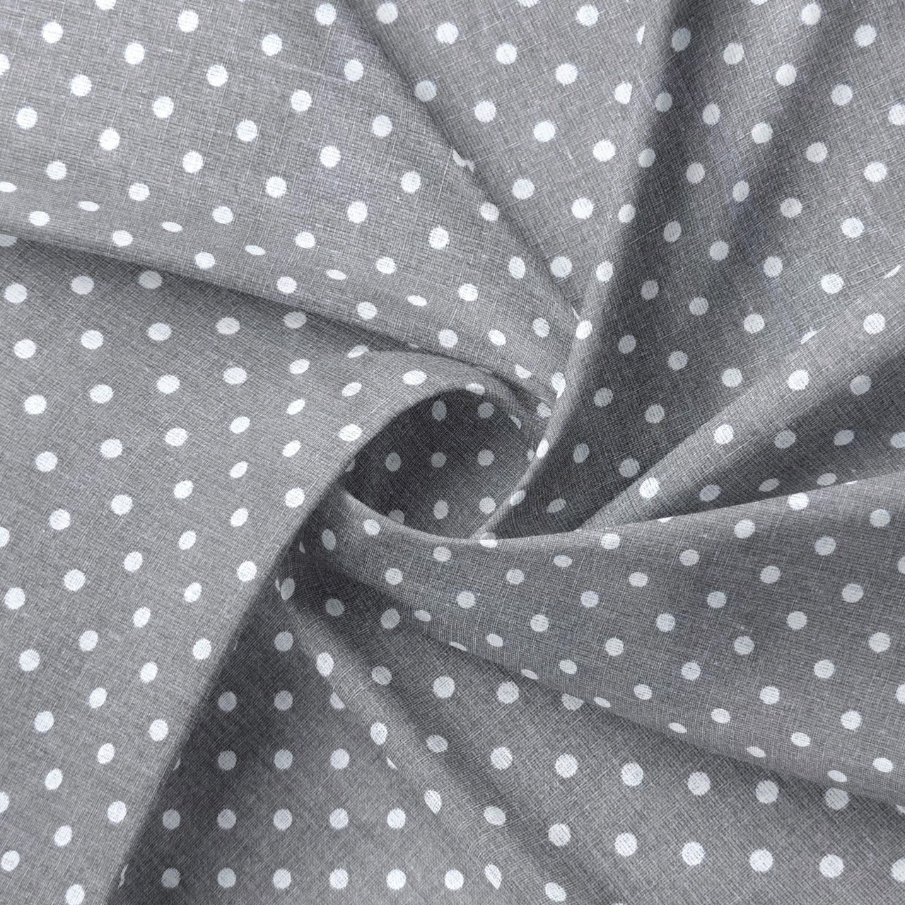 Cotton Fabric - Grey Dots 4 mm