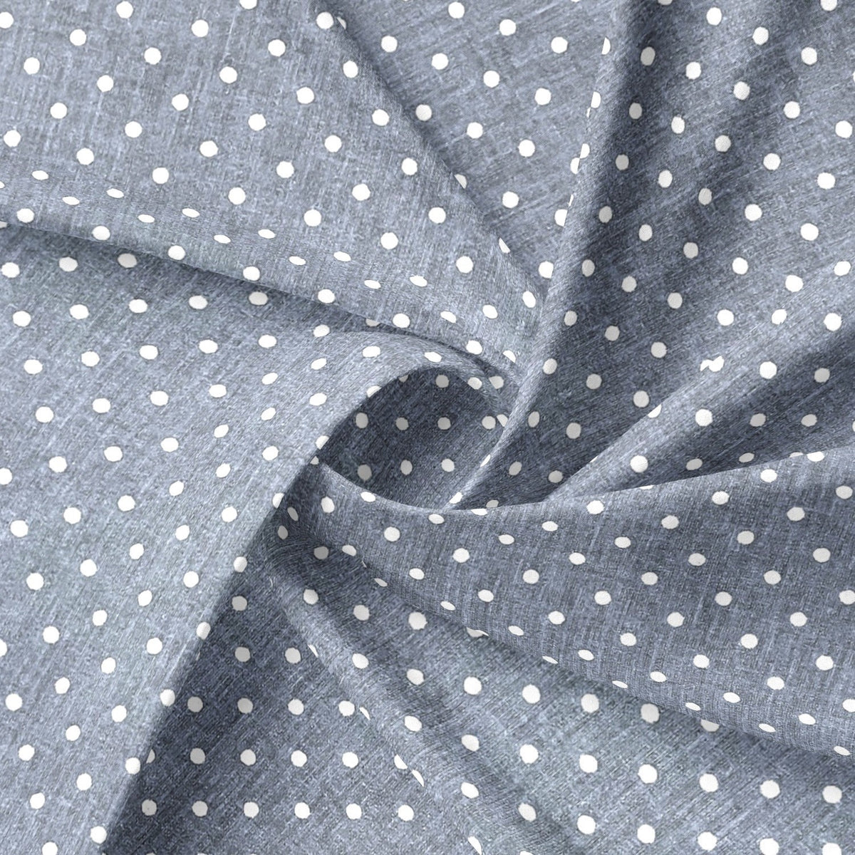 Cotton Fabric - Grey Dots 7 mm