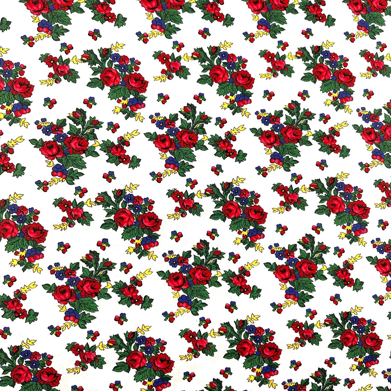 Cotton Fabric - Highland Flowers White