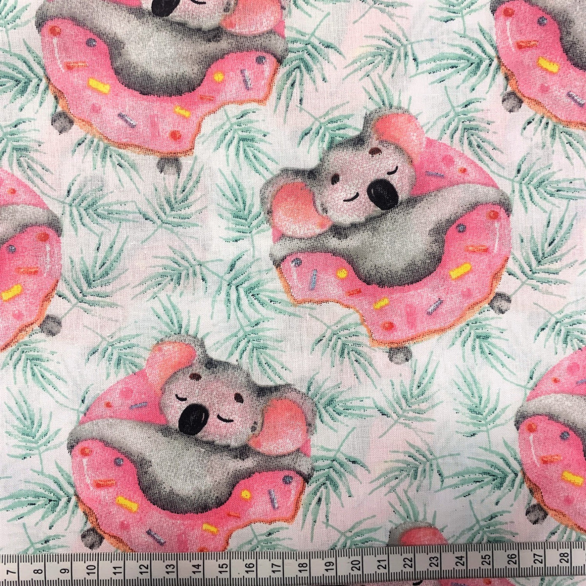 Cotton Fabric - Koala and Donut