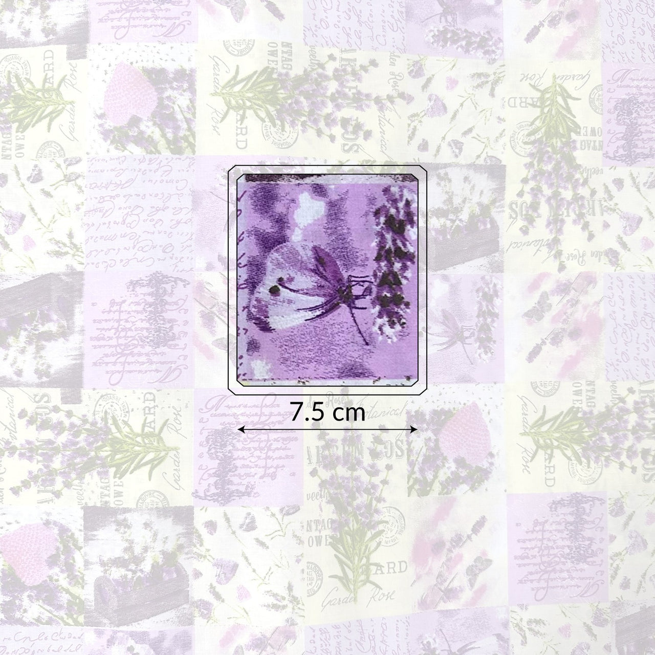 Cotton Fabric - Lavender Purple Patchwork