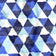 Baumwollstoff - Pyramiden und Dreiecke Marineblau