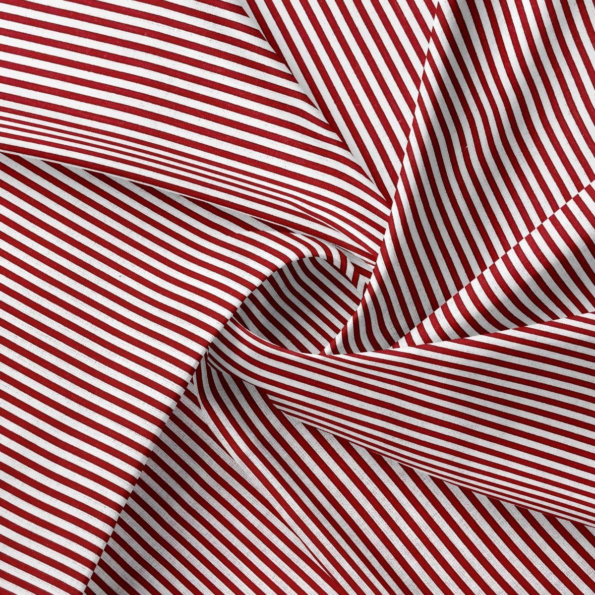 Cotton Fabric - Red Stripes 3 mm