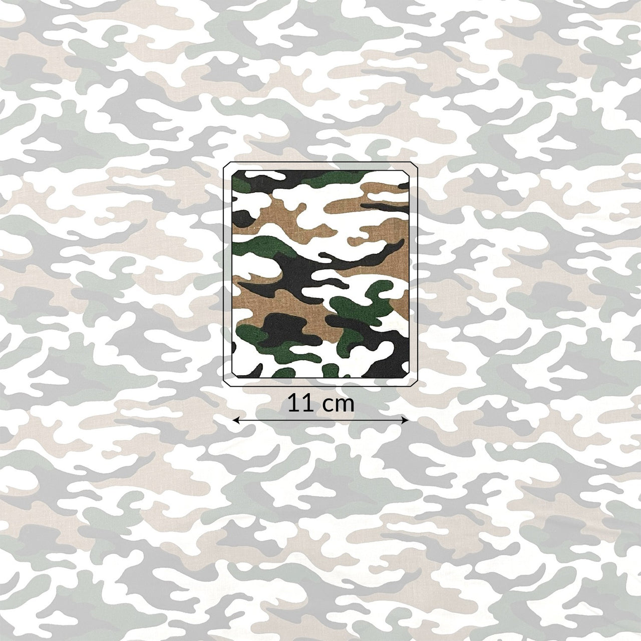Cotton Fabric - Small Military Brown Camo