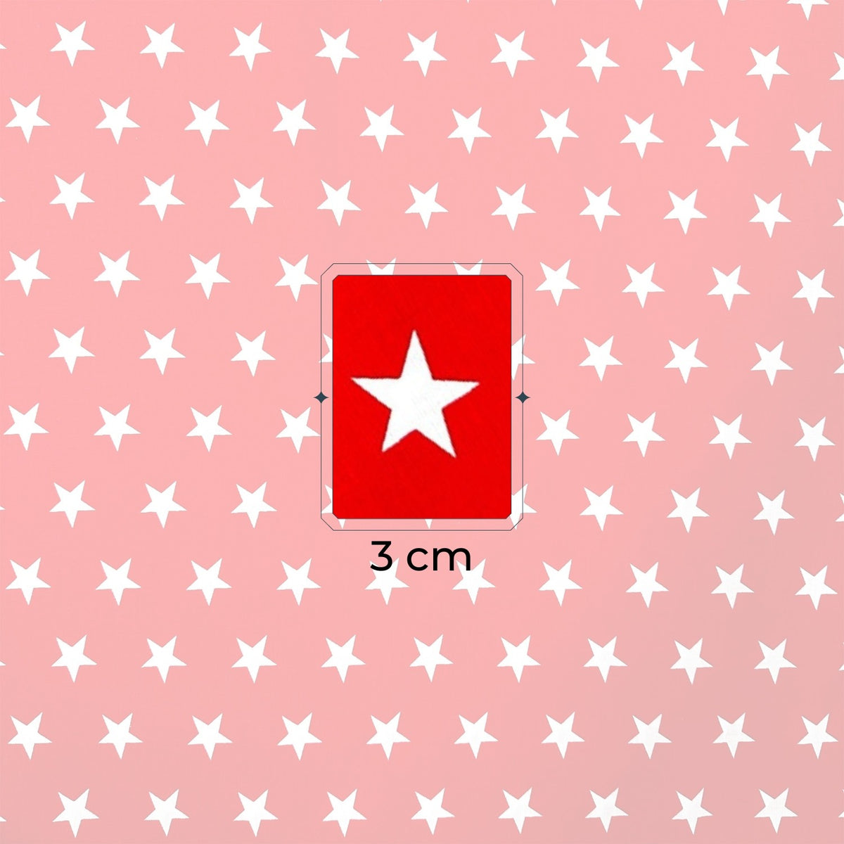 Cotton Fabric - Stars on Red