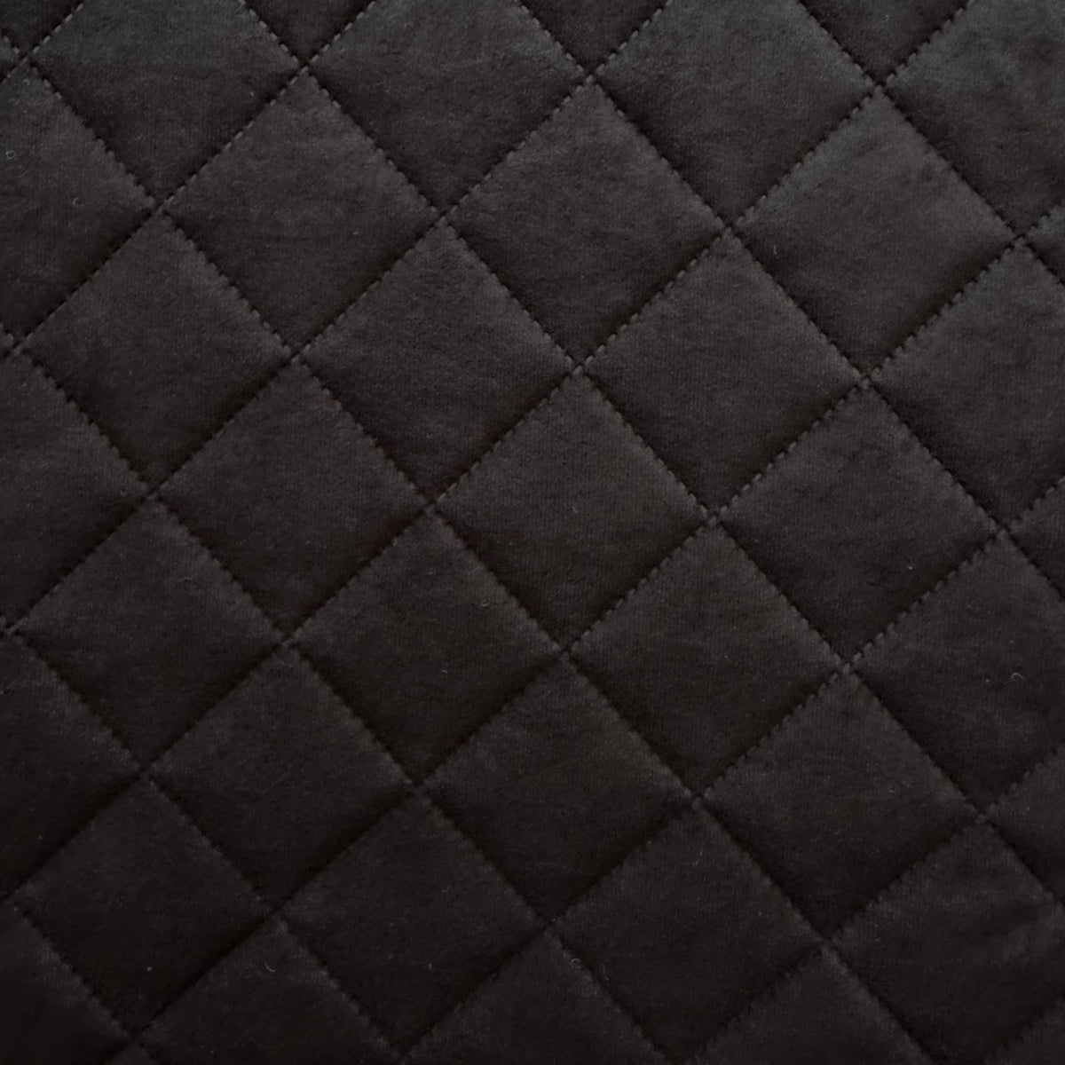 Upholstery Fabric Quilted Microfiber Diamond 5x5 - Black