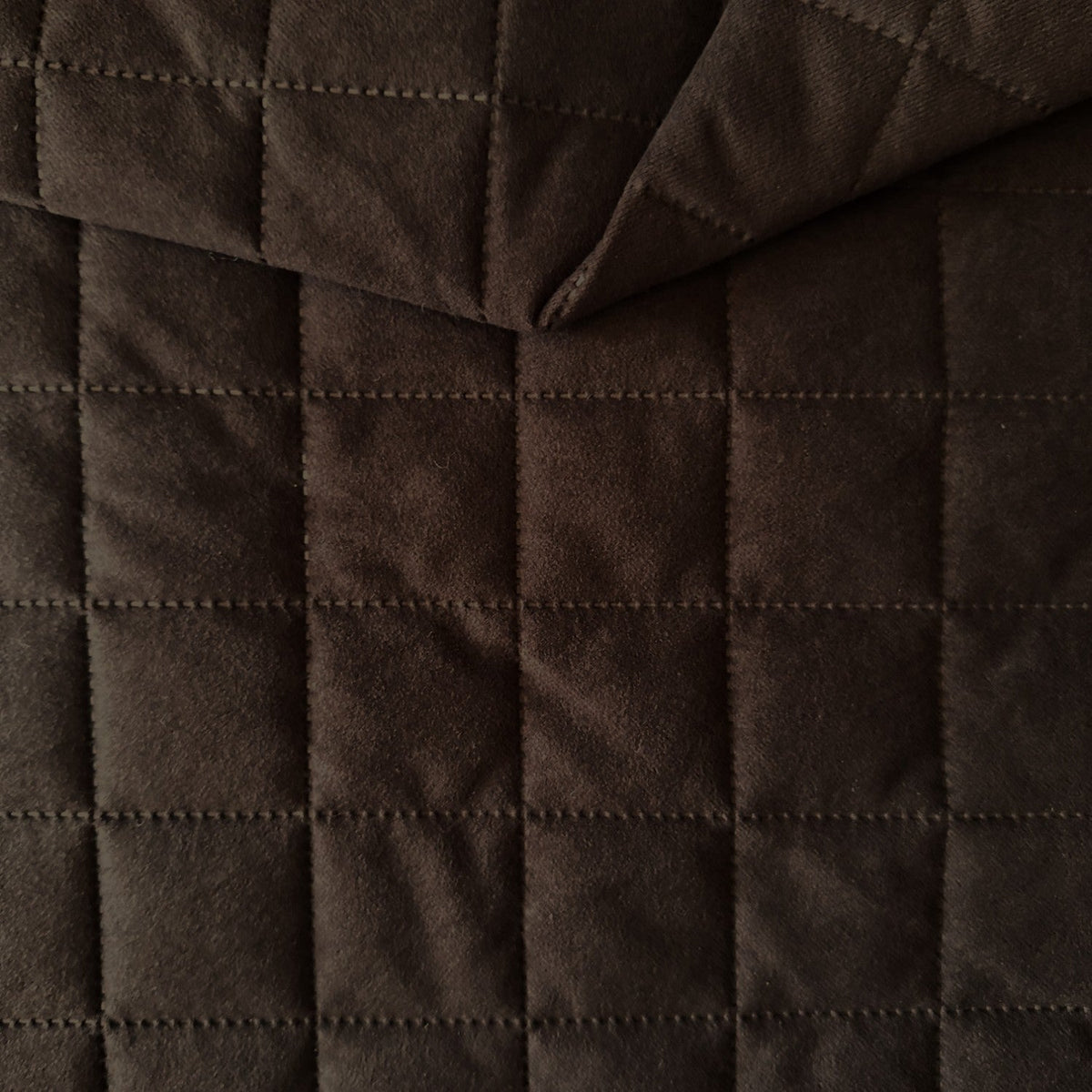 Upholstery Fabric Quilted Microfiber Diamond 5x5 - Brown