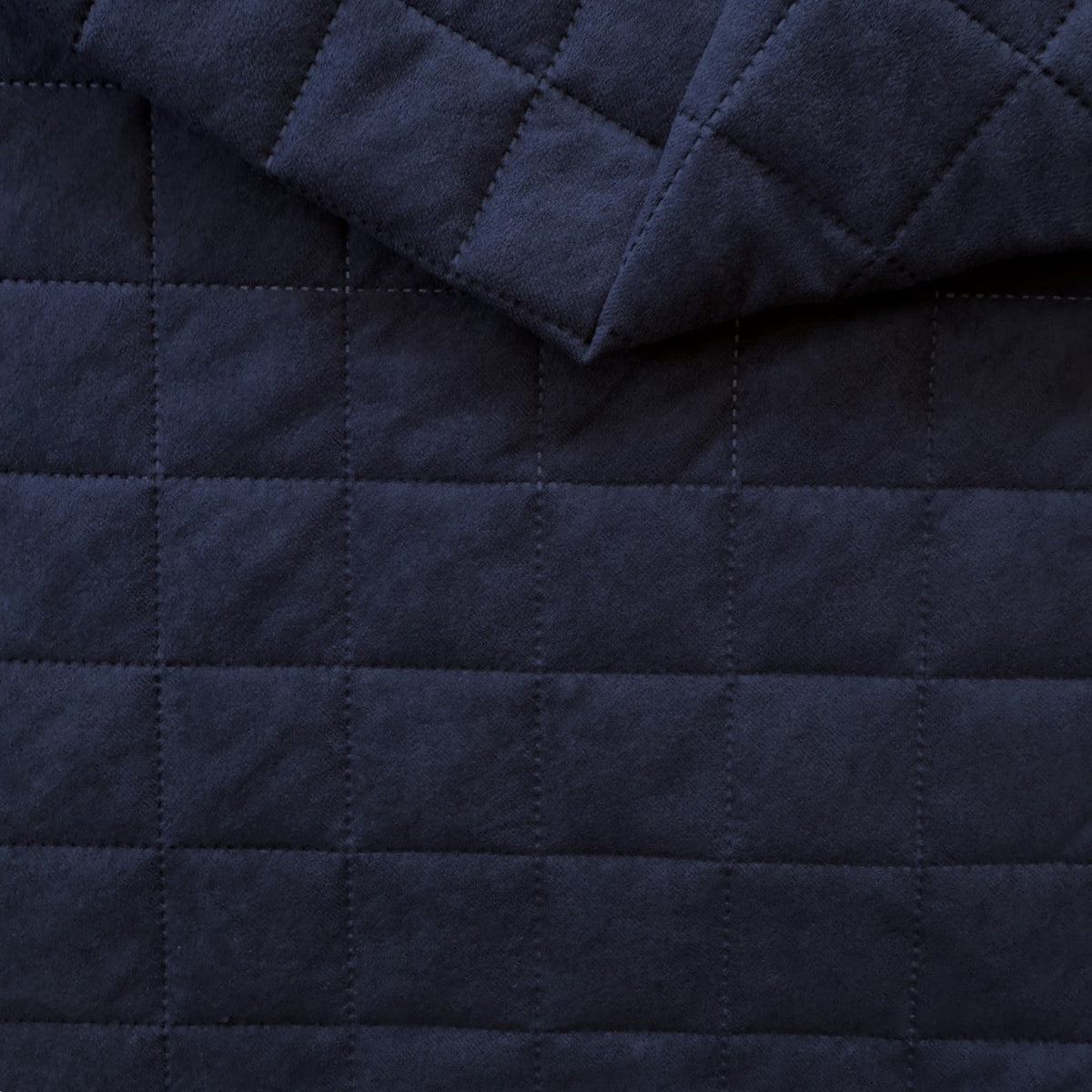 Upholstery Fabric Quilted Microfiber Diamond 5x5 - Navy Blue
