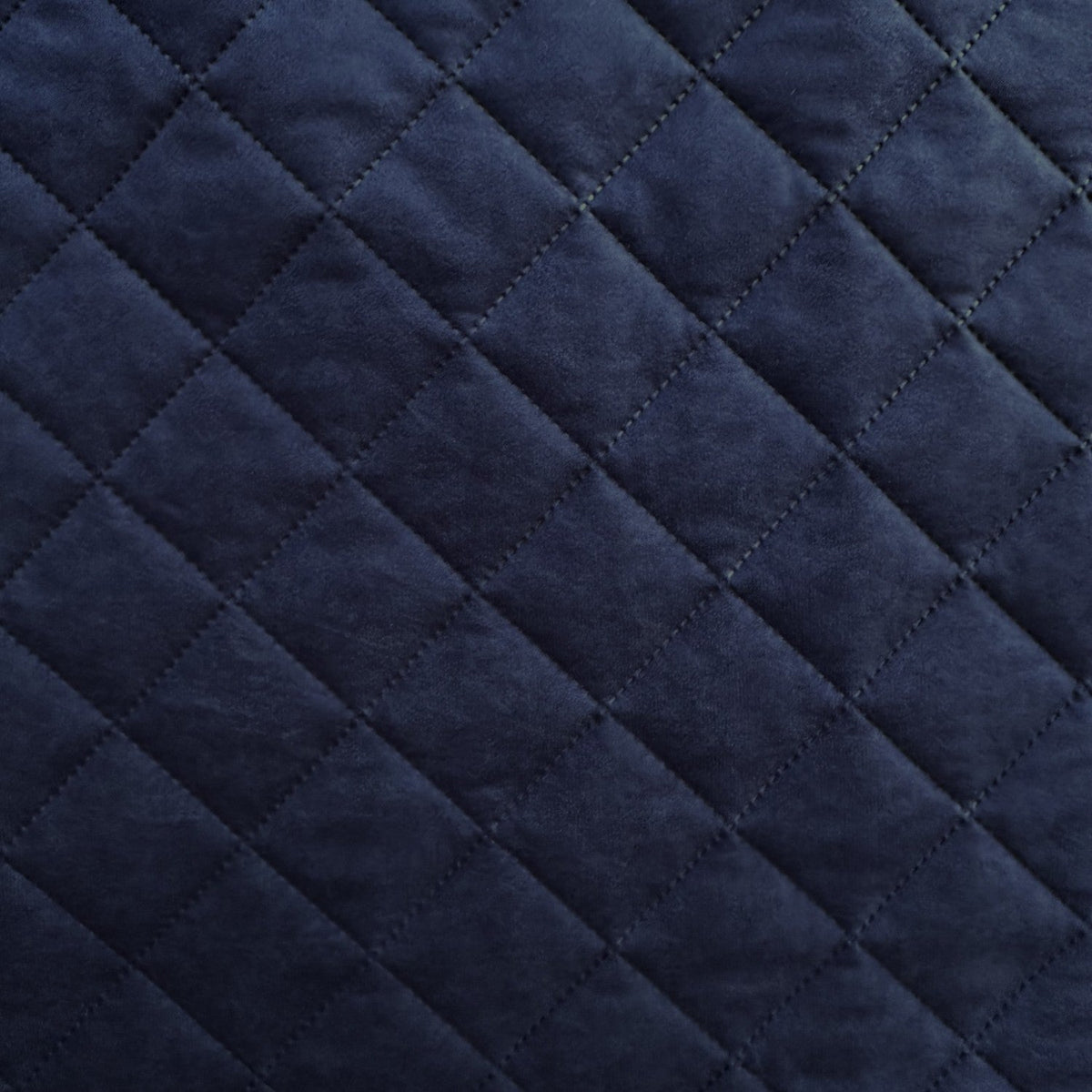 Upholstery Fabric Quilted Microfiber Diamond 5x5 - Navy Blue