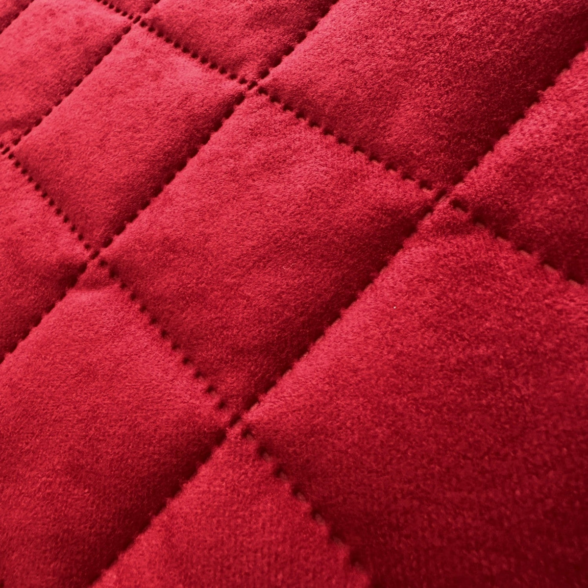 Upholstery Fabric Quilted Microfiber Diamond 5x5 - Red