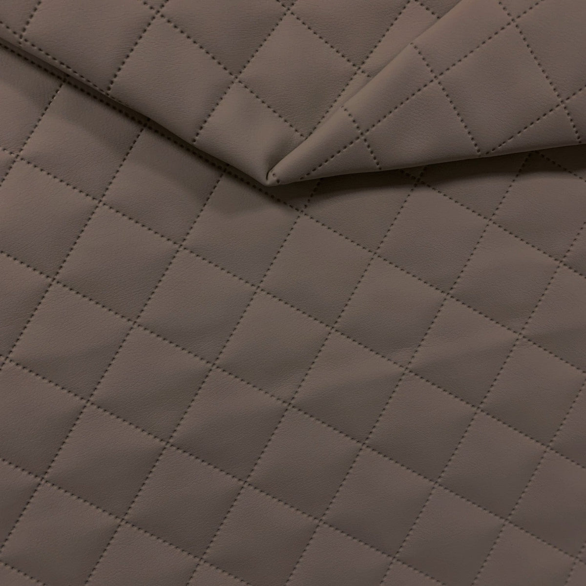 Upholstery Fabric Quilted PU Leather Diamond 5x5 - Elephant