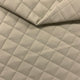 Polsterstoff gestepptes PU-Leder Diamant 5x5 - Hellbeige